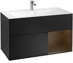 Villeroy & Boch Finion Waschbeckenunterschrank F04, 996x591x498mm, Black Matt Lacquer