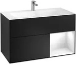 Villeroy & Boch Finion Waschbeckenunterschrank G04, 996x591x498mm, Black Matt/Glossy
