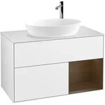 Villeroy & Boch Finion Waschbeckenunterschrank F90 1000x603x501mm Glossy White