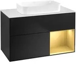 Villeroy & Boch Waschbeckenunterschrank Finion F661H, 1000x603x501 mm, Black...