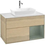 Villeroy & Boch Waschbeckenunterschrank Finion F781G, Eckig Oak Veneer,