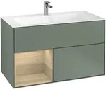 Villeroy & Boch Waschbeckenunterschrank Finion F03, Eckig, Olive Matt Lacquer,