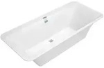 Villeroy & Boch ovale Badewanne Squaro Edge 12, 180 x 80 cm, wei&szlig; Alpin, 475 mm