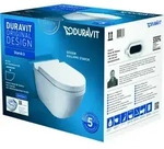 Duravit Wand-Tiefsp&uuml;l-WC inkl. WC-Sitz &bdquo;Starck 3&ldquo; 37 &times; 54 &times; 42,5 cm in Wei&szlig;