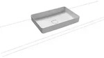 Kaldewei MIENA Waschtisch-Schale, alpinwei&szlig; matt, Perl-Effekt, 580 x 380 mm, ohne