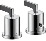 Hansgrohe AXOR Citterio 2-Loch Wannenrandarmatur mit Thermostat und Hebelgriffen,