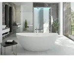 Badewanne Namur freistehend von Hoesch, Serie Namur, Material Solique, Wei&szlig;...