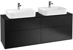 Villeroy & Boch Finion Waschbeckenunterschrank G43, 1600x603x501mm, Black Matt