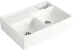 Villeroy & Boch Sp&uuml;lstein Doppelbecken, Serie Sp&uuml;lstein, Farbe Stone White