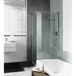 Kermi verk&uuml;rzte Seitenwand neben Badewanne f&uuml;r Ecke &bdquo;Diga&ldquo; Glas Klar,...