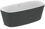 Ideal Standard Duo-Badewanne DEA, freistehend, oval, Schwarz matt, 180x80 cm,...