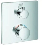 Thermostat-Wannenbatterie Grohtherm 24080, mit integrierter 2-Wege-Umstellung,