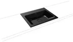 Kaldewei CONO Einbauwaschtisch, schwarz, 600x500 mm, Randh&ouml;he 14 mm, ohne &Uuml;berlauf,