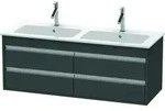 Duravit Waschtischunterschrank wandh&auml;ngend &bdquo;Ketho&ldquo; 127 &times; 48 &times; 47,5 cm Graphit