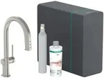 Hansgrohe Aqittura M91 SodaSystem 210 Auszieharm mit sBox, Edelstahl, Hahnlochbohrung