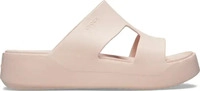 Pantoletten Crocs Getaway Platform H-Strap 209409 &Eacute;cru Creme Female