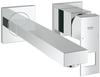 Grohe Eurocube 2-Loch-Waschtischbatterie, für Wandmontage, 23447000,