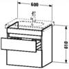Duravit DuraStyle Waschtischunterschrank, 2 Auszüge, DS648301818,