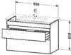 Duravit DuraStyle Waschtischunterschrank, 2 Auszüge, DS648201818,