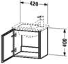Duravit L-Cube Waschtischunterschrank, 1 Tür, LC6272L4343,