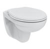 Ideal Standard Eurovit Wand-Tiefspül-WC Set, spülrandlos, mit WC-Sitz, K881201,