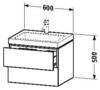 Duravit Vero Air Waschtisch mit L-Cube Unterschrank, 2 Auszüge, LC6926N8585,
