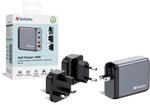 GNC-100 Universal GaN-Ladeger&auml;t, 100 W, USB-C, USB-A, Schwarz/Grau