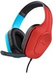 GXT 416S Zirox Federleichtes Gaming-Headset, Schwarz/Cyan/Rot
