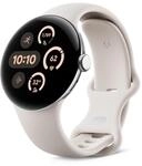 Pixel Watch 3, WiFi, 45 mm, Aluminiumgeh&auml;use Polished Silver, Sportarmband Porcelain