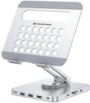 DONN26G Tablet-St&auml;nder mit 8-in-1-Dockingstation