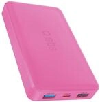 Powerbank fast charge mit 10.000 mAh und 2 USB Rosa