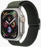 Watch Strap - Woven Loop - Armband f&uuml;r Apple Watch 44 / 45 / 46 / 49 mm, Olive