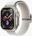 Watch Strap - Woven Loop - Armband f&uuml;r Apple Watch 44 / 45 / 46 / 49 mm, Cream