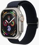 Watch Strap - Woven Loop - Armband f&uuml;r Apple Watch 44 / 45 / 46 / 49 mm, Navy