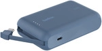 BoostCharge Powerbank 10K mit integriertem Kabel, blau