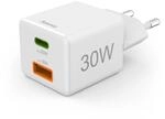 Schnellladeger&auml;t, 1x USB-C, 1x USB-A, Mini-Ladeger&auml;t, PD, 30 W, Wei&szlig;...