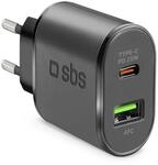 Power-Delivery-25-W-Schnellladeger&auml;t, USB-A und USB-C, Schwarz