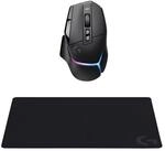 Bundle G502 X Gaming-Maus, Schwarz + Logitech G240 Gaming-Mauspad aus Stoff, Schwarz
