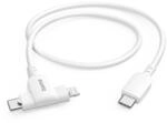 Ladekabel 2-in-1, USB-C - USB-C oder Lightning, MFI, 1,5 m, Wei&szlig; (00201722)