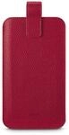 Handytasche, universal, f&uuml;r Handys mit 16,0 x 8,9 x 1,2 cm, Kunstleder, Rot