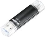 "USB-Stick ""Laeta Twin"", USB 3.0, 128GB, 40MB/s, Schwarz (00181099)"