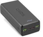30.000 mAh-Powerbank mit 2 USB-C und 2 USB-A Anschl&uuml;ssen Schwarz