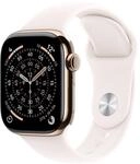 Watch Series 11, GPS + Cellular, 42mm, Gold Titangeh&auml;use mit Blassrosa Sportband -