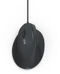 Vertikale, ergonomische Linksh&auml;nder-Maus ECM-500L, mit Kabel, optisch, Schwarz