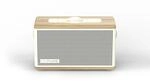 Classic Aura Baumwoll-Wei&szlig;/Eiche Bluetooth-Lautsprecher