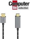 Video-Kabel, DisplayPort-St. - HDMI&trade;-St., Ultra-HD 4K@60Hz, Alu, 1,50 m (00200506)