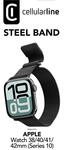Steel Band f&uuml;r Apple Watch 38/ 40/ 41/ 42mm (Serie 10) Milanaise Black (61116)
