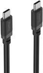 USB-C auf USB-C Kabel Ladekabel, USB-C - USB-C, 60 W, 3 m, Schwarz (00201810)