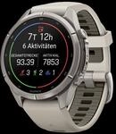 Fenix 9 Pro inReach, 51 mm, Titan mit Silikon-Armband, Nebelgrau/Dunkler...