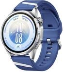WATCH GT 7, 46 mm, Edelstahlgeh&auml;use + blau-wei&szlig;es Fluorelastomer-Armband Smartwatch